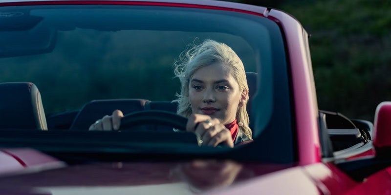 2026 Ford Mustang Driving With Both Hands on Wheel